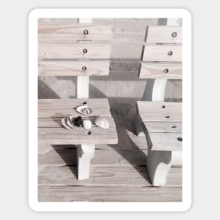 Beachy bench Sticker